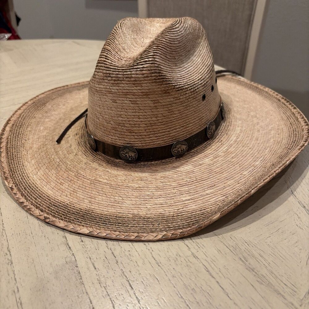 Cavender's Ranch Collection Straw Cowboy Hat 15X Size 7
